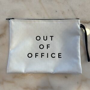 Never used Milly “Out of office” lightweight zip pouch